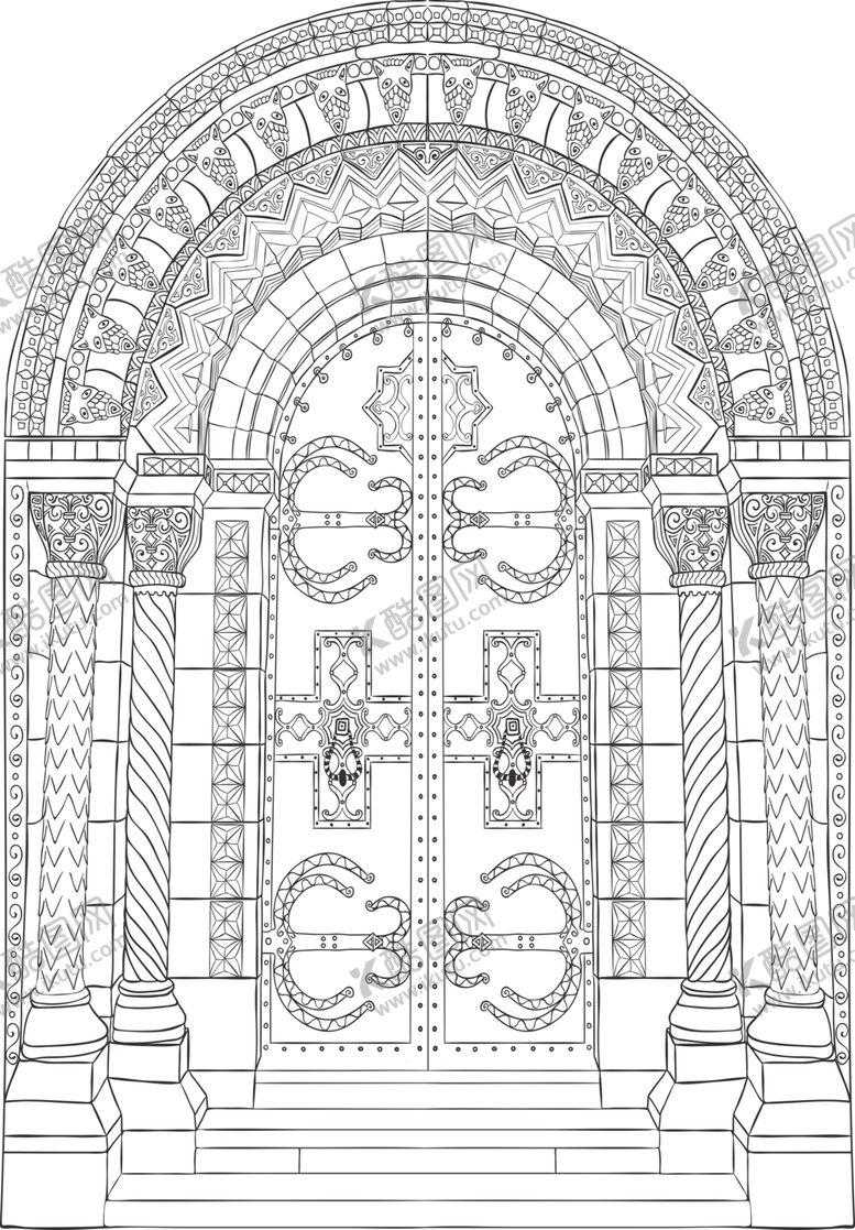 编号：92084610091741529249【酷图网】源文件下载-巴洛克风格装饰图案