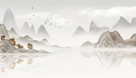 数码印花女装山水画大牌