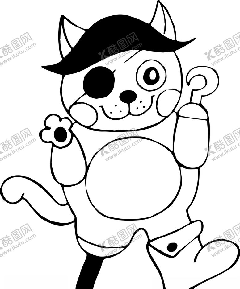 编号：98248510240150526186【酷图网】源文件下载-海盗　小猫