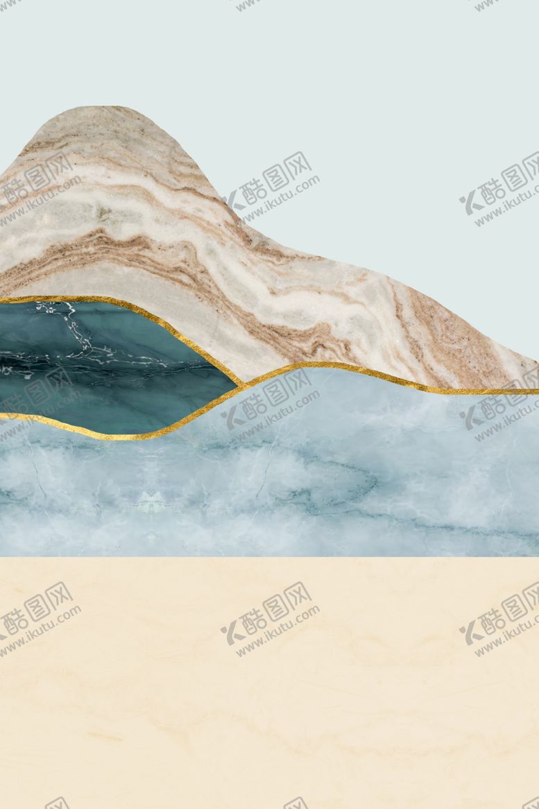 编号：82702202082248246086【酷图网】源文件下载-抽象山水意境装饰画