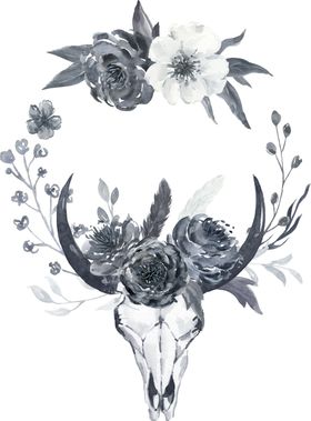 水彩花朵装饰图案