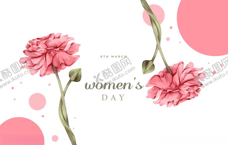 编号：25202310110845107443【酷图网】源文件下载-鲜花背景妇女节