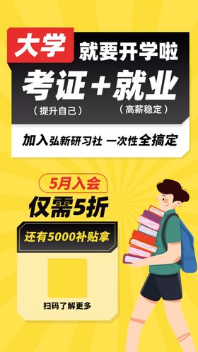 大学生考证就业海报