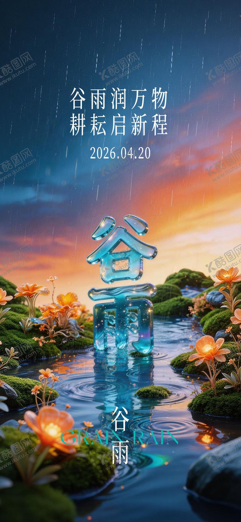 编号：27923404130202158437【酷图网】源文件下载-谷雨节气海报