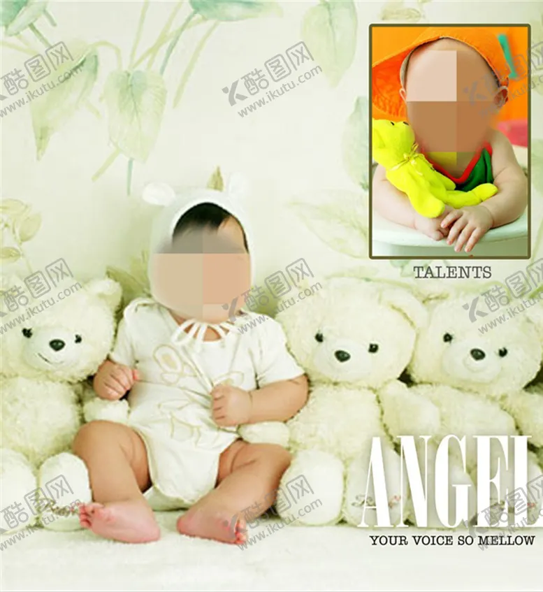 编号：34408306291445007433【酷图网】源文件下载-童年儿童周岁纪念相册PSD模板