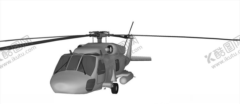 编号：10749609260545158526【酷图网】源文件下载-黑鹰飞机模型