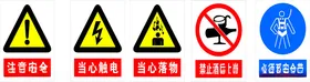 注意安全必须系带当心落物禁止酒后上岗当心触电