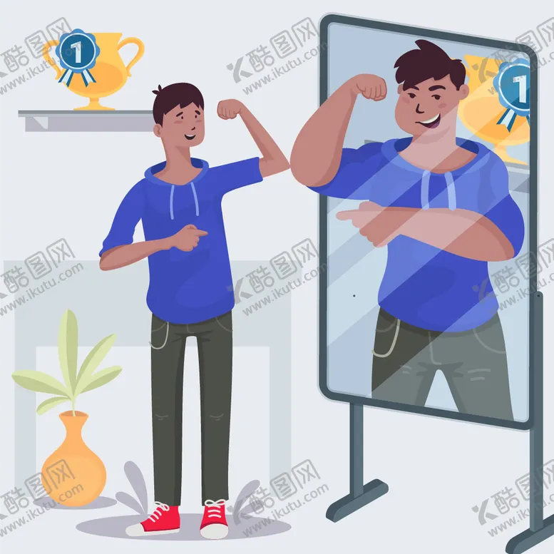 编号：70548310050347327215【酷图网】源文件下载-照镜子
