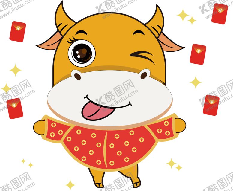 编号：96501509220522245327【酷图网】源文件下载-牛年卡通形象