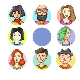卡通人物头像可爱男生女生简约大方