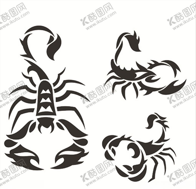 编号：76369910231600232646【酷图网】源文件下载-卡通蝎子龙虾钳子印花底纹图案天