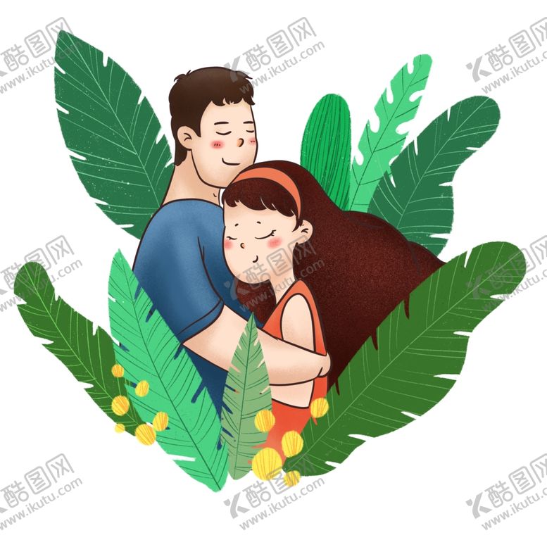 编号：24064207132322544465【酷图网】源文件下载-春天情侣拥抱