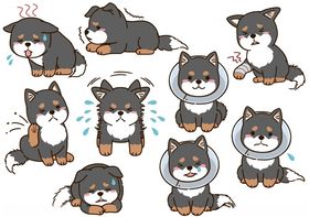 矢量卡通萌犬图片