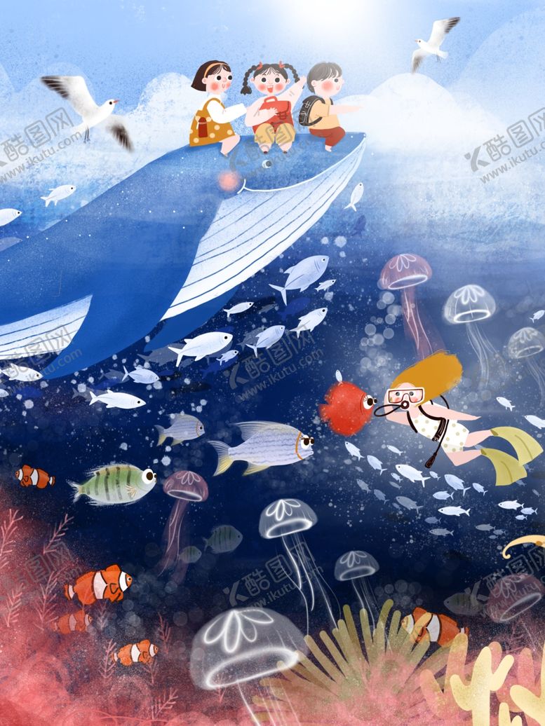 编号：49492710312022116419【酷图网】源文件下载-鲸鱼漫画