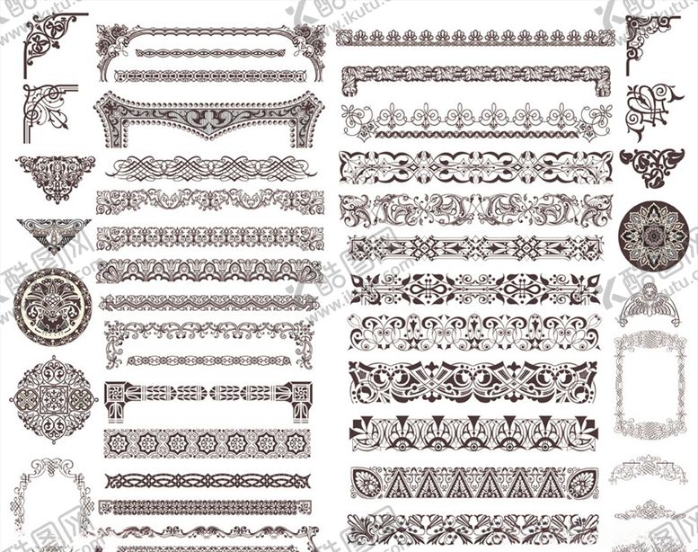 编号：61454110041019544438【酷图网】源文件下载-欧式边框底纹