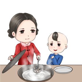 新年卡通画传统节气春节素材人物人物插