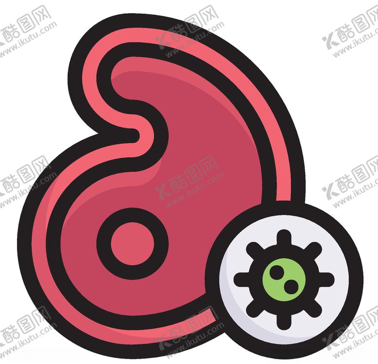 编号：59829110251540047158【酷图网】源文件下载-病菌图标