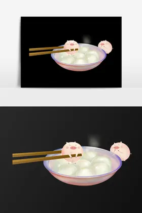 元宵插画节灯会闹节舞台