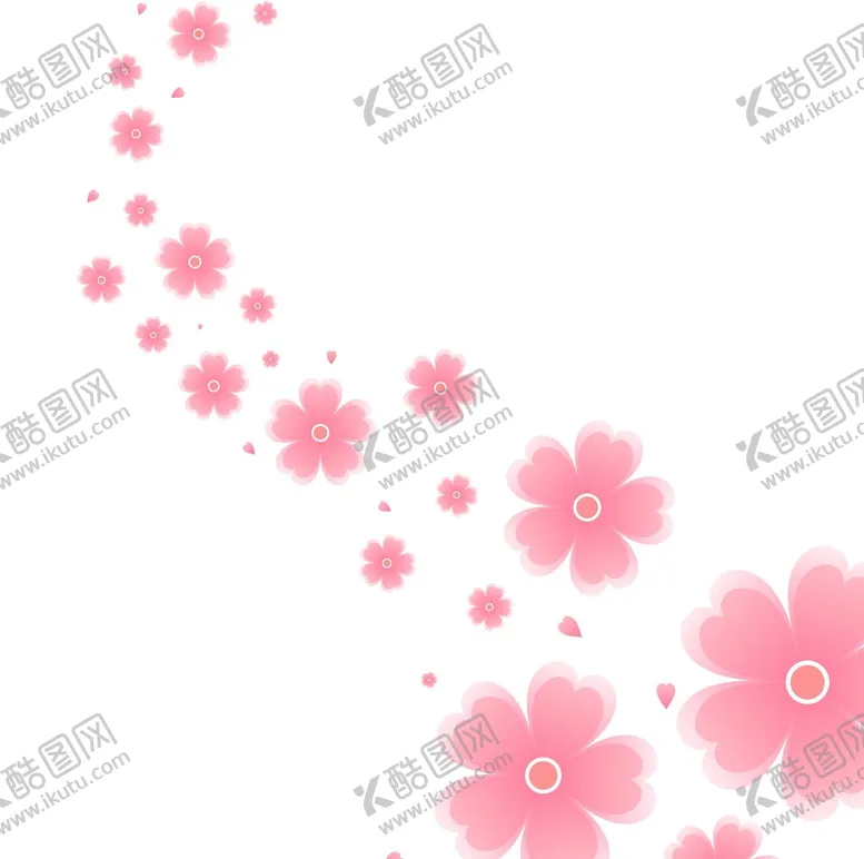 编号：02564309250532532086【酷图网】源文件下载-樱花飞散装饰花朵花瓣桃花