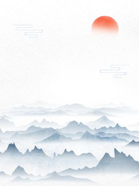 水墨画图片山水风景中国风书墙绘色江南烟雨