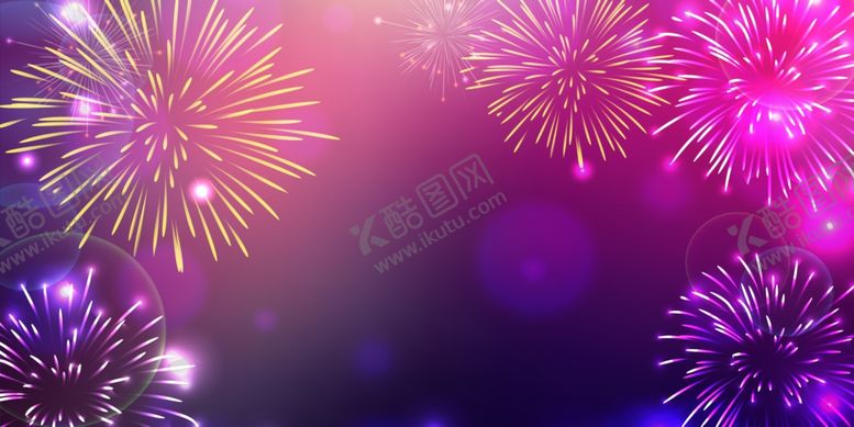 编号：20429506261448167188【酷图网】源文件下载-礼花庆祝城市夜空温馨背景