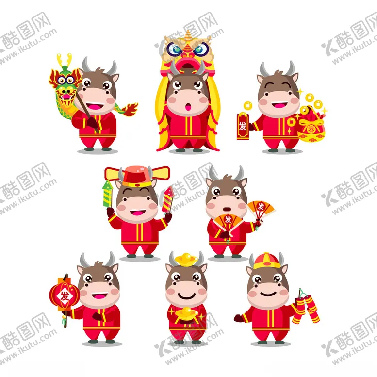 编号：15704302262207306421【酷图网】源文件下载-牛年素材