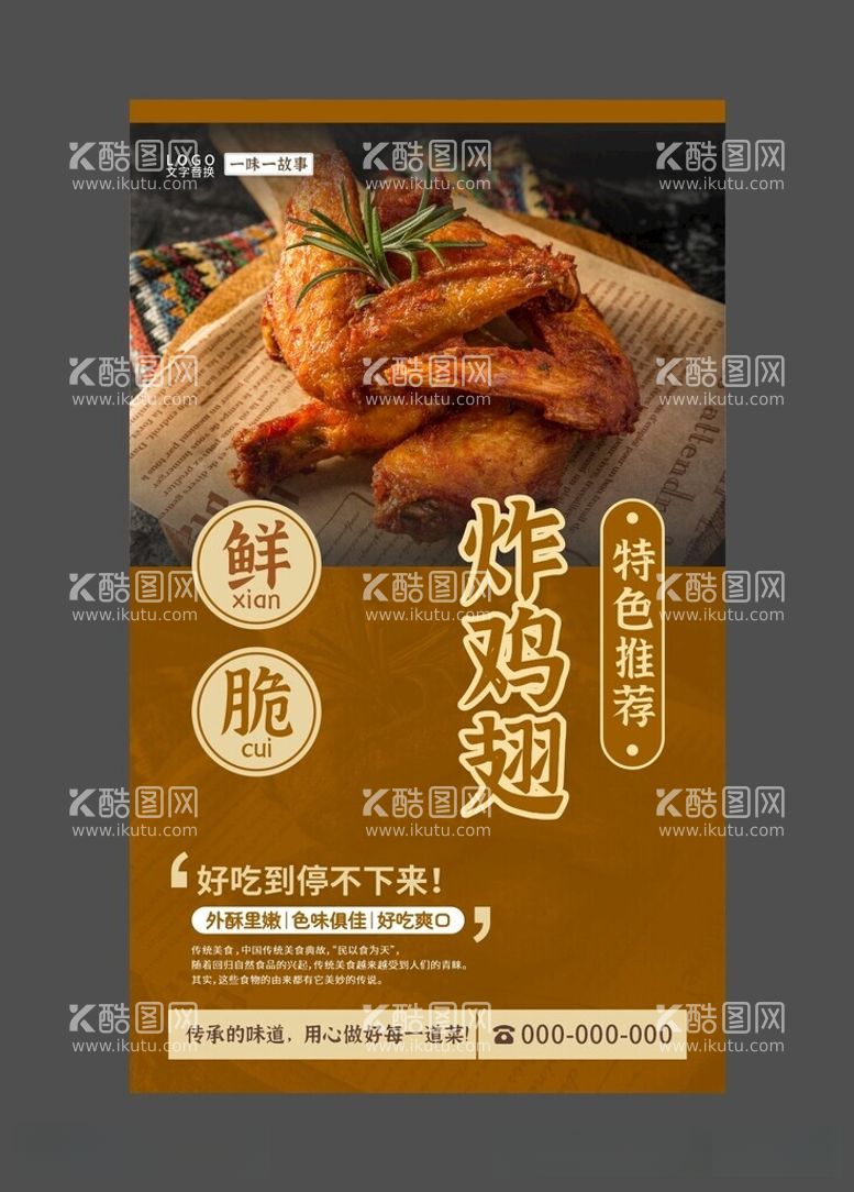 编号：27978212130951077274【酷图网】源文件下载-炸鸡翅美食海报餐饮展板