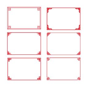 中国风边框CDR格式简洁花边