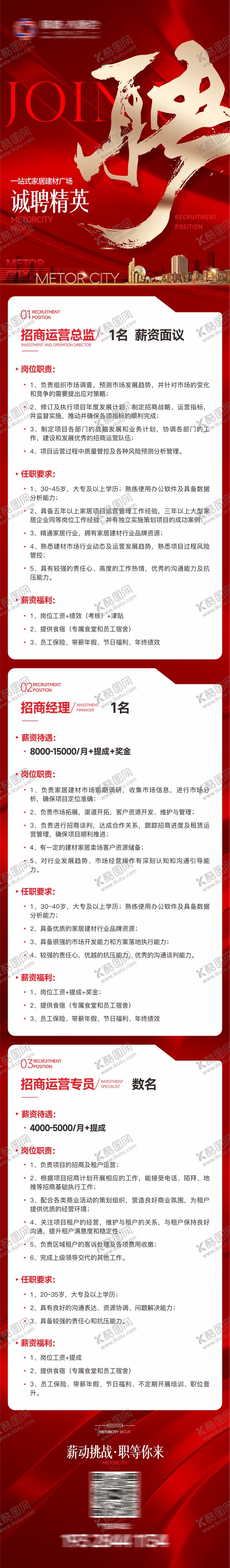 编号：25328204302340207327【酷图网】源文件下载-家居建材招聘长图