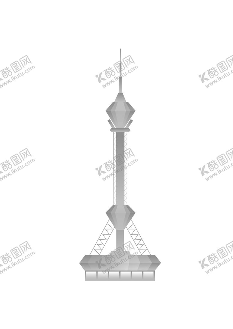 编号：18705409201337078492【酷图网】源文件下载-河北石家庄地标电视塔矢量图形