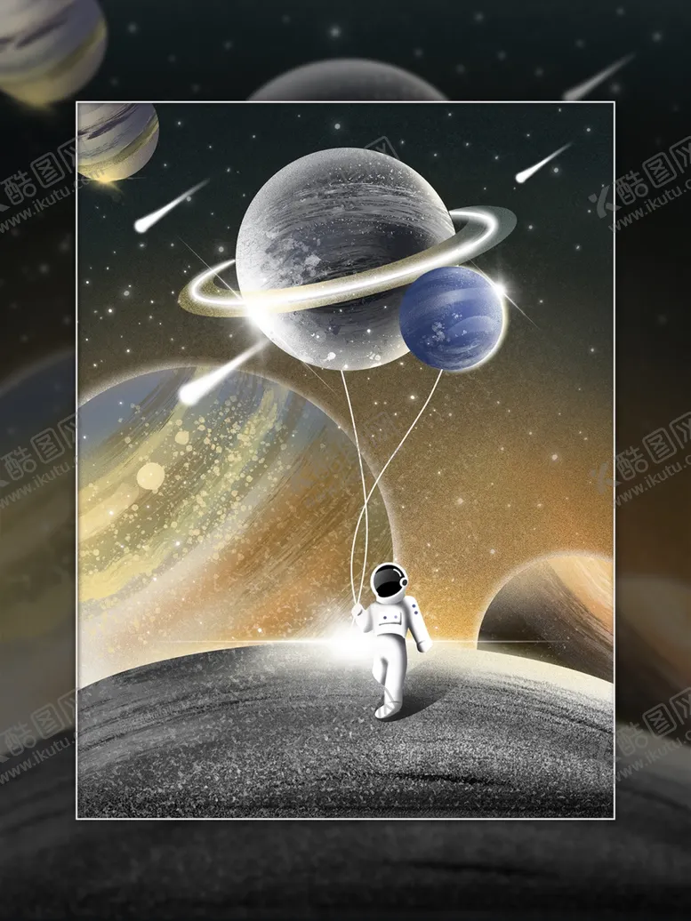编号：83150501252057002421【酷图网】源文件下载-宇航员星球背景