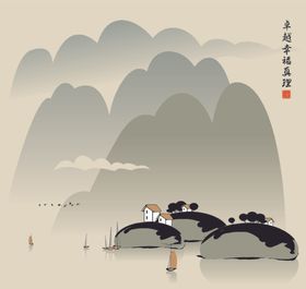 国风插画海报