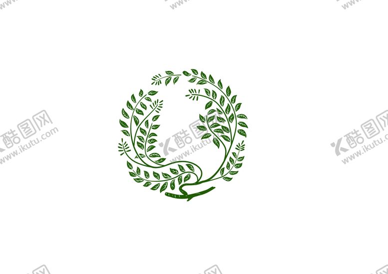 编号：20618509181620545793【酷图网】源文件下载-手绘矢量图绿色植物圆形设计