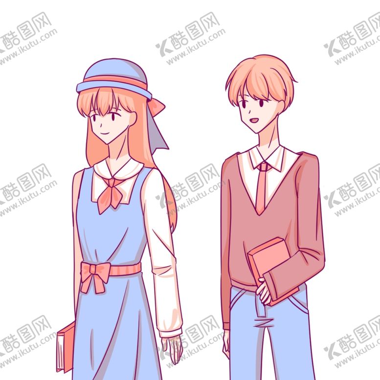 编号：72080207092323396944【酷图网】源文件下载-动漫人物男女插画