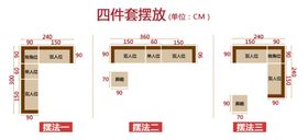 沙发四件套摆法