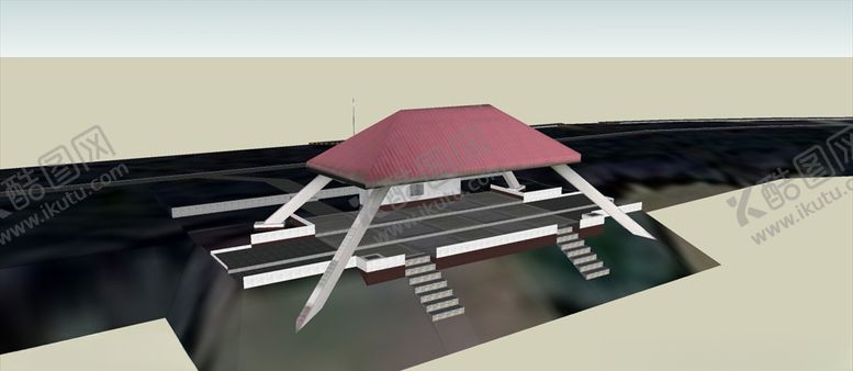 编号：97210909262057166226【酷图网】源文件下载-景区公园大门建筑模型