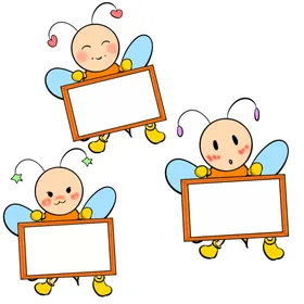 卡通边框PNG可爱相框标签ppt元素背景免扣素材