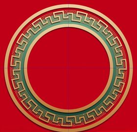 中国风边框金色