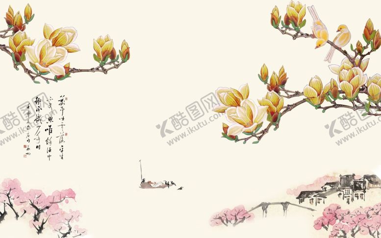 编号：68791406152049333126【酷图网】源文件下载-山水画背景墙