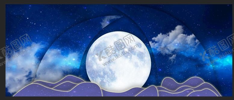 编号：16438909150654189587【酷图网】源文件下载-月亮星空婚礼