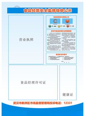 食品经营安全监督信息公示安全监