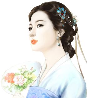 古装帅哥美女插画图片风手绘情侣手绘动漫