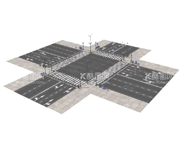 编号：92494401140957034812【酷图网】源文件下载-C4D模型马路