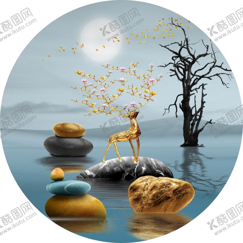 编号：61972105101844451219【酷图网】源文件下载-金鹿夜景