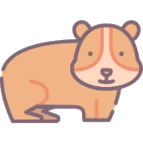 简笔动物矢量插画