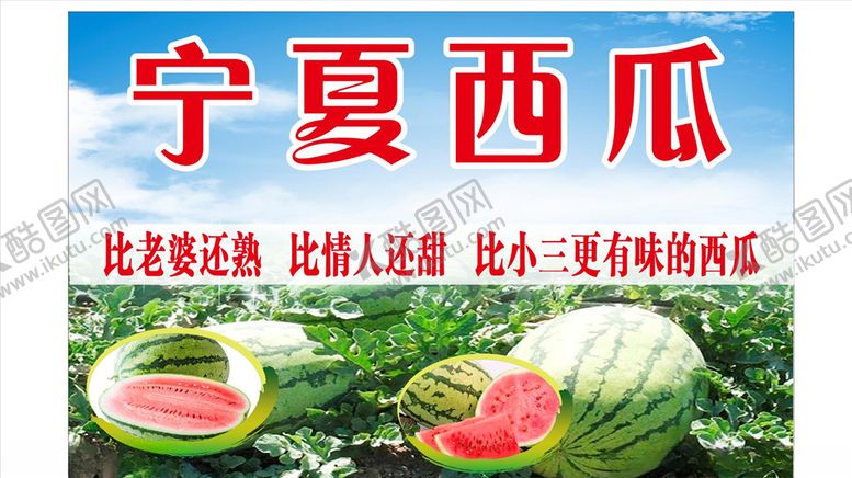 编号：17074109251233175635【酷图网】源文件下载-宁夏西瓜西瓜展板蓝天广告