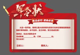 军令状异形背景板