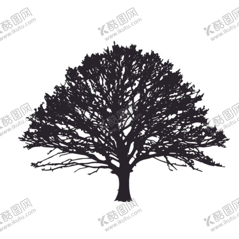 编号：19757310221649598399【酷图网】源文件下载-植物树木剪影