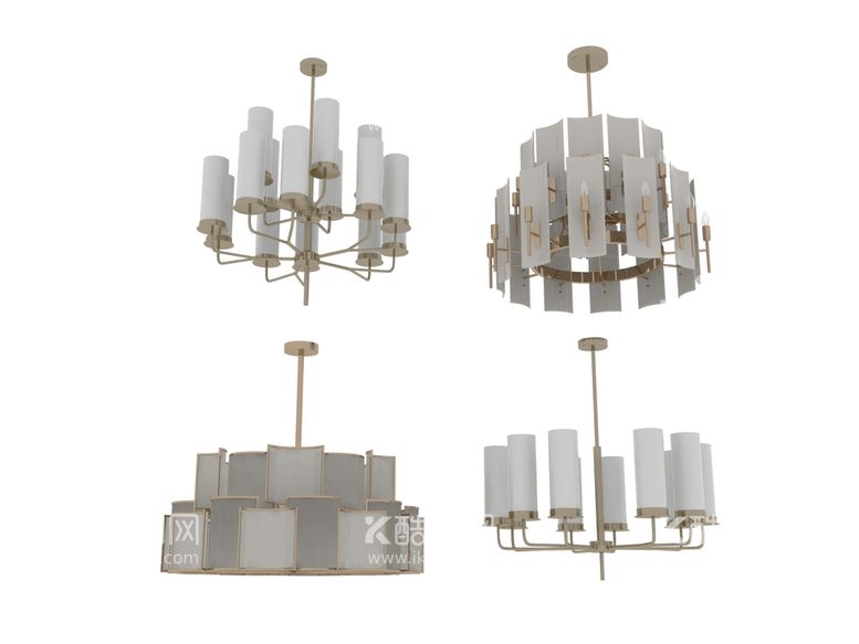 编号：37259711180143207571【酷图网】源文件下载-新中式吊灯3d模型