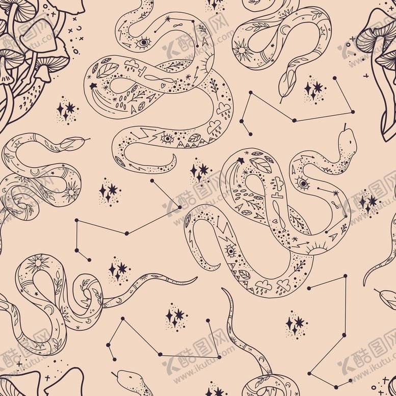 编号：95399309202023518668【酷图网】源文件下载-简笔线条拼接背景